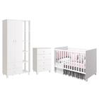 Dormitório Infantil Gino Guarda Roupa, Cômoda 4 Gavetas E Ber