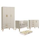 Dormitório Infantil Isis Guarda Roupa 3 Portas, Cômoda 1 Port