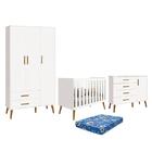 Dormitório Infantil Isis Guarda Roupa 3 Portas, Cômoda 1 Port