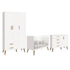 Dormitório Infantil Isis Guarda Roupa 3 Portas, Cômoda 1 Port