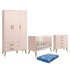 Dormitório Infantil Isis Guarda Roupa 3 Portas, Cômoda E Berç