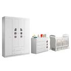 Dormitório Infantil Lívia Guarda Roupa, Cômoda E Berço Danny