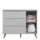 Dormitório Infantil Lunna Retrô Guarda Roupa, Cômoda E Berço