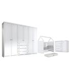 Dormitório Infantil Mississipi 6 Portas, Cômoda, Berço Cabana