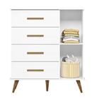 Dormitório Infantil Noah Retrô Guarda Roupa, Cômoda E Berço -