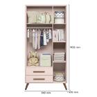 Dormitório Infantil Q Encanto Retrô Guarda Roupa, Cômoda E Be