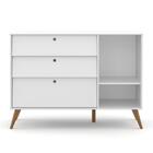 Dormitório Infantil Retrô Gold 3 Portas, Cômoda E Berço Com C