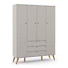 Dormitório Infantil Retrô Gold 4 Portas, Cômoda E Berço Com C