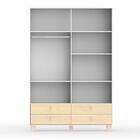 Dormitório Infantil Rope Guarda Roupa 4 Portas, Cômoda 1 Port