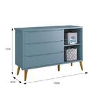 Dormitório Infantil Theo Retrô 2 Portas, Cômoda 1 Porta, Berç