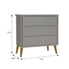 Dormitório Infantil Theo Retrô 2 Portas, Cômoda, Berço, Mesa