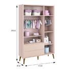 Dormitório Infantil Theo Retrô 3 Portas, Cômoda 1 Porta, Berç