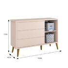 Dormitório Infantil Theo Retrô 3 Portas, Cômoda 1 Porta, Berç