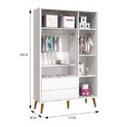 Dormitório Infantil Theo Retrô 3 Portas, Cômoda 1 Porta, Berç