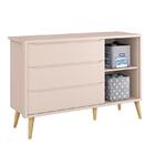 Dormitório Infantil Theo Retrô 3 Portas, Cômoda 1 Porta, Berç