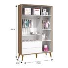 Dormitório Infantil Theo Retrô 3 Portas, Cômoda 1 Porta, Berç