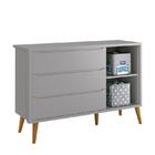 Dormitório Infantil Theo Retrô 3 Portas, Cômoda 1 Porta E Ber