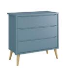 Dormitório Infantil Theo Retrô 3 Portas, Cômoda, Berço Com Pé