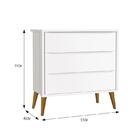 Dormitório Infantil Theo Retrô 3 Portas, Cômoda, Berço Com Pé