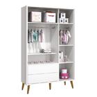 Dormitório Infantil Theo Retrô 3 Portas, Cômoda, Berço Com Pé