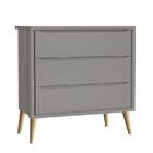 Dormitório Infantil Theo Retrô 3 Portas, Cômoda, Berço Com Pé