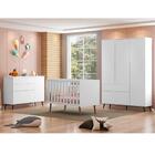 Dormitório Melinda Guarda Roupa, Cômoda E Berço Retrô Com Col