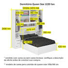 Dormitório Queen Size Sem Cama 1220s Branco
