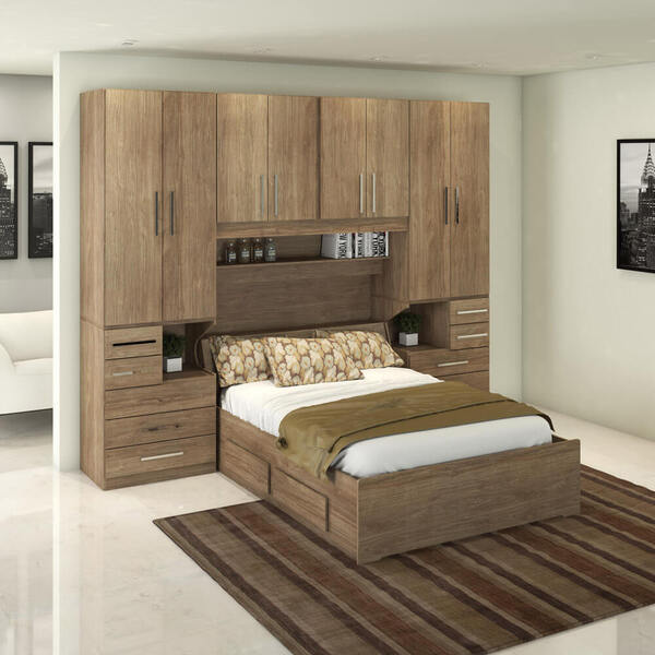 Dormitório Queen Size Sem Cama 1223s Castanho