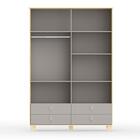 Dormitório Rope Guarda Roupa 4 Portas, Cômoda 1 Porta E Berço