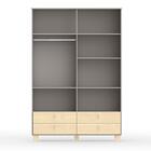 Dormitório Rope Guarda Roupa 4 Portas, Cômoda E Berço Com Col