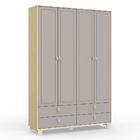 Dormitório Rope Guarda Roupa 4 Portas, Cômoda E Berço Com Col