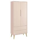 Dormitório Theo 2 Portas Com Pés Madeira Natural E Colchão D1