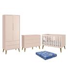 Dormitório Theo 2 Portas, Cômoda 6 Gavetas, Berço Com Pés Ama