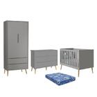 Dormitório Theo 2 Portas, Cômoda 6 Gavetas, Berço Com Pés Mad