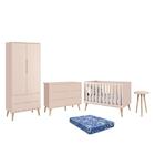 Dormitório Theo 2 Portas, Cômoda 6 Gavetas, Berço, Mesa De Ca