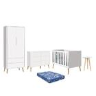 Dormitório Theo 2 Portas, Cômoda 6 Gavetas, Berço, Mesa De Ca