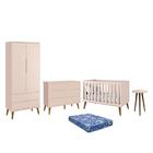 Dormitório Theo 2 Portas, Cômoda 6 Gavetas, Berço, Mesa De Ca