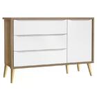 Dormitório Theo 2 Portas E Cômoda 1 Porta Com Pés Madeira Nat