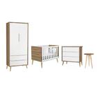 Dormitório Theo 2 Portas E Mesa De Canto Com Pés Madeira Natu