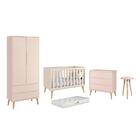 Dormitório Theo 2 Portas, Mesa De Canto Com Pés Madeira Natur