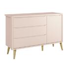 Dormitório Theo 3 Portas Com Pés Madeira Natural - Reller Móv