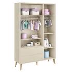 Dormitório Theo 3 Portas Com Pés Madeira Natural - Reller Móv