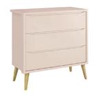 Dormitório Theo 3 Portas, Cômoda 3 Gavetas Com Pés Madeira Na