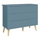 Dormitório Theo 3 Portas, Cômoda 6 Gavetas, Berço Com Pés Mad