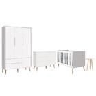 Dormitório Theo 3 Portas, Cômoda 6 Gavetas, Berço E Mesa De C