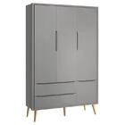 Dormitório Theo 3 Portas E Cômoda 3 Gavetas Com Pés Madeira N