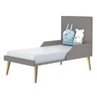 Dormitório Theo 3 Portas, Mesa De Canto Com Pés Madeira Natur