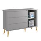 Dormitório Theo Retrô 2 Portas, Cômoda 1 Porta, Berço Com Pés