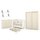 Dormitório Tutto New 2 Portas, Cômoda 1 Porta, Berço Com Colc