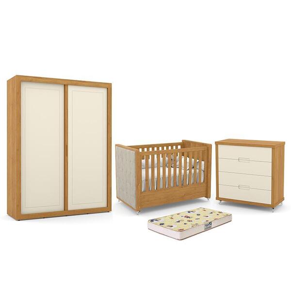 Dormitório Tutto New 2 Portas, Cômoda 4 Gavetas, Berço Com Ca